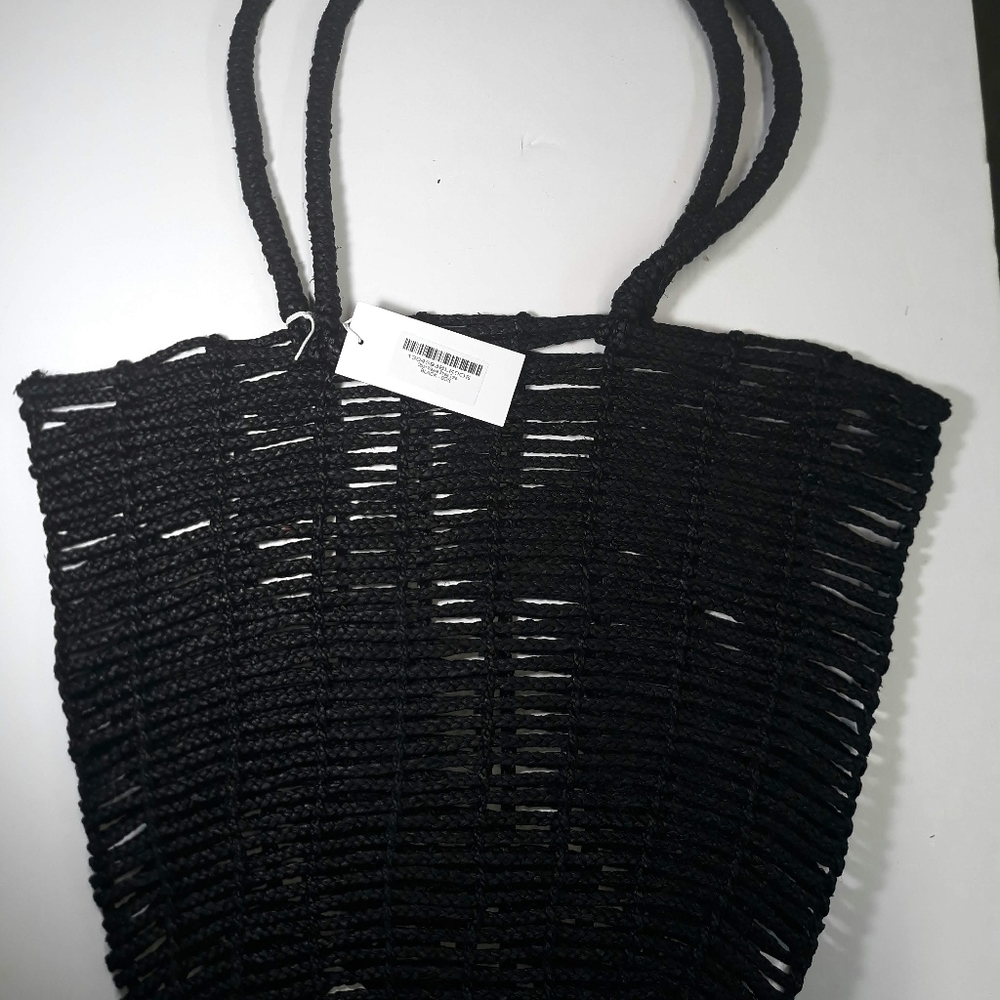 Black tote bag